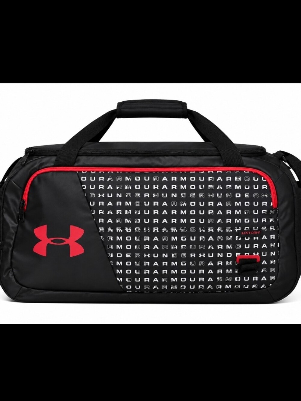 Under Armour Black and Red Men's Duffel with Logo Panel